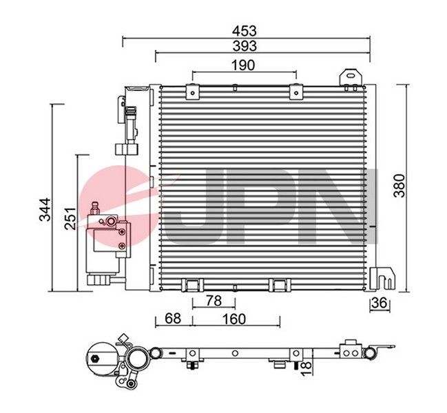 JPN Air conditioning condenser Article number: 60C9112-JPN cheaply
