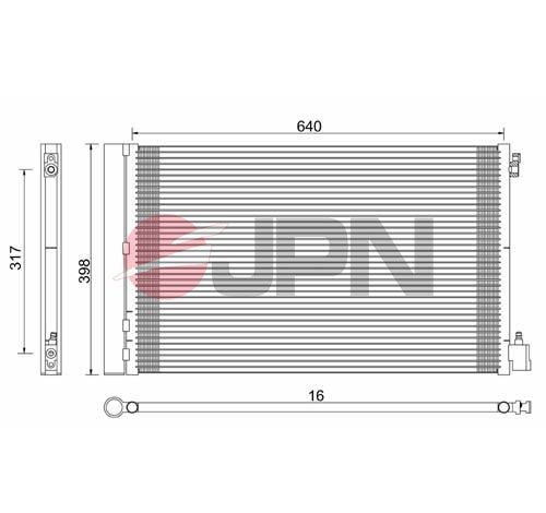 JPN Air conditioning condenser Article number: 60C9120-JPN cheaply