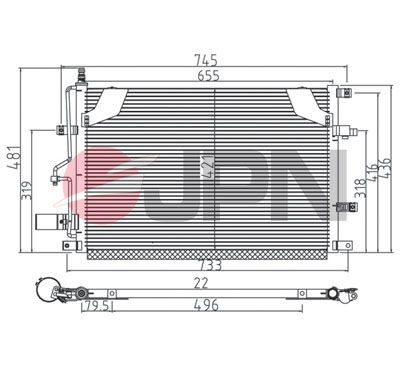 JPN Air conditioning condenser Article number: 60C9146-JPN cheaply