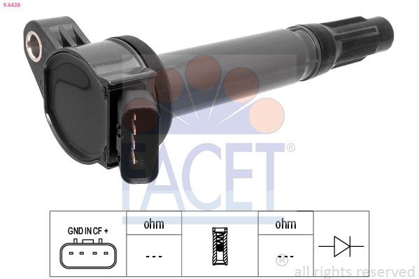 FACET Ignition coil Article number: 9.6438 cheaply