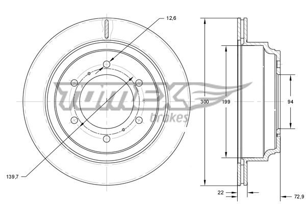 TOMEX brakes Piduriketas Artikli number: TX 73-88 soodsalt