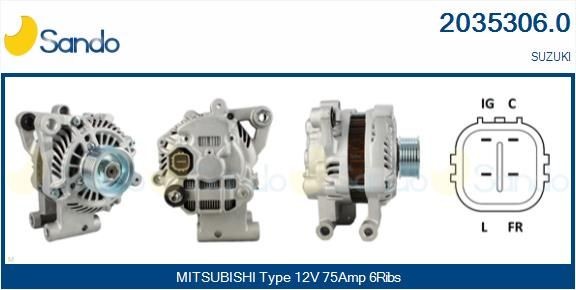 SANDO Ignition coil Article number: SIC70001.0 cheaply