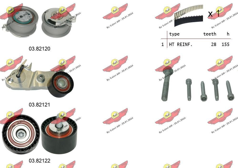 AUTOKIT Timing belt kit Article number: 04.5481 cheaply