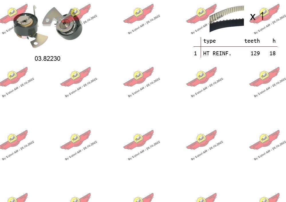 AUTOKIT Timing belt kit Article number: 04.5482 cheaply