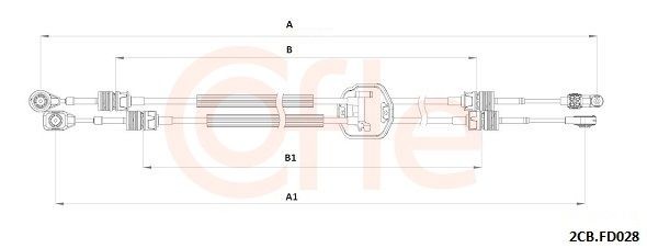 COFLE 92.2CB.FD028 Tross, käigukast TRANSIT 2.0 EcoBlue mHEV RWD 130 HP Diisel/Elektro
