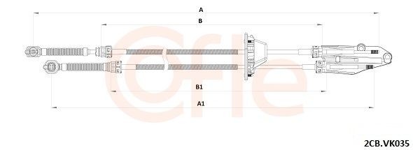 COFLE Cable, manual transmission Article number: 92.2CB.VK035 cheaply