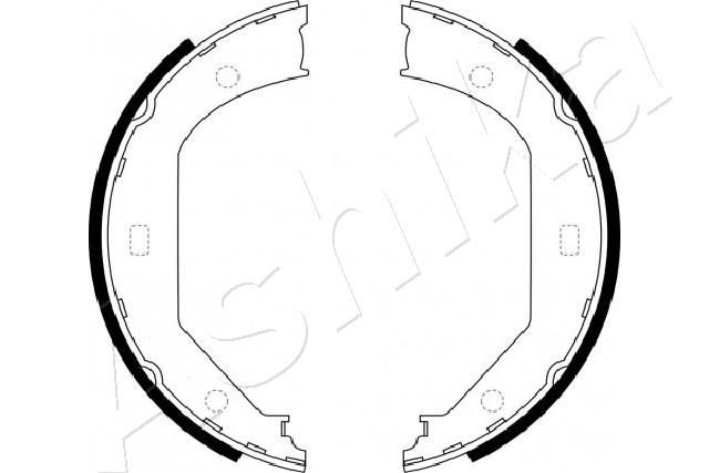 ASHIKA Handbrake shoes Article number: 55-00-0102 cheaply