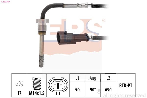 EPS Sensor, exhaust gas temperature Article number: 1.220.367 cheaply