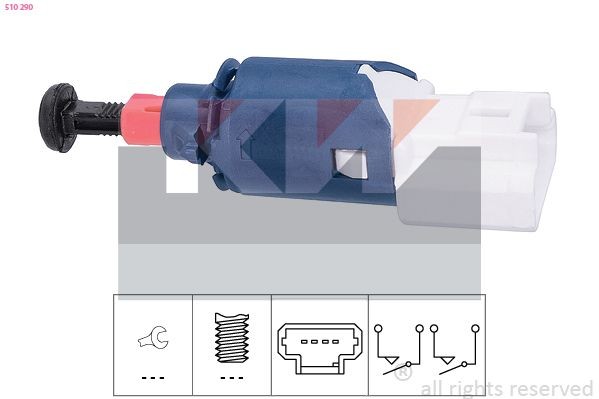 KW 510 290 Switch, clutch control (cruise control) MASTER 2.3 dCi 170 FWD (JV0L) 170 PS Diesel