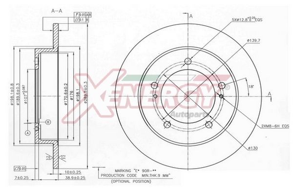 AP XENERGY Brake disc Article number: X601533 cheaply