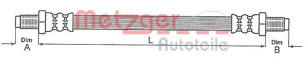 METZGER Brake hose Article number: 4111637 cheaply