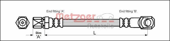 METZGER Brake hose Article number: 4117018 cheaply