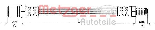 METZGER Brake hose Article number: 4118401 cheaply