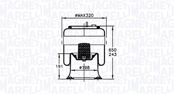 MAGNETI MARELLI Boot, air suspension Article number: 030607020116 cheaply