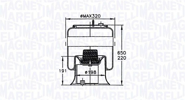 MAGNETI MARELLI Boot, air suspension Article number: 030607020117 cheaply