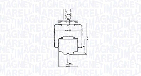 MAGNETI MARELLI Boot, air suspension Article number: 030607020157 cheaply