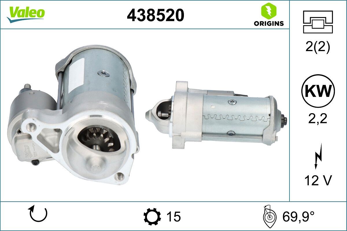 VALEO Starter motor Article number: 438520 cheaply