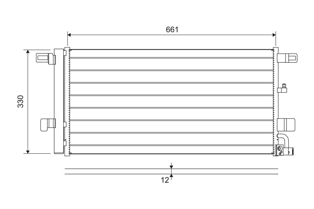 VALEO Air conditioning condenser Article number: 822650 cheaply