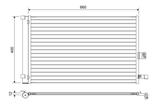 VALEO Air conditioning condenser Article number: 822665 cheaply