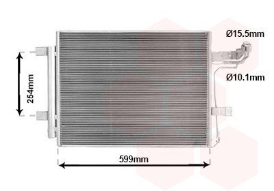 VAN WEZEL Air conditioning condenser Article number: 27015713 cheaply