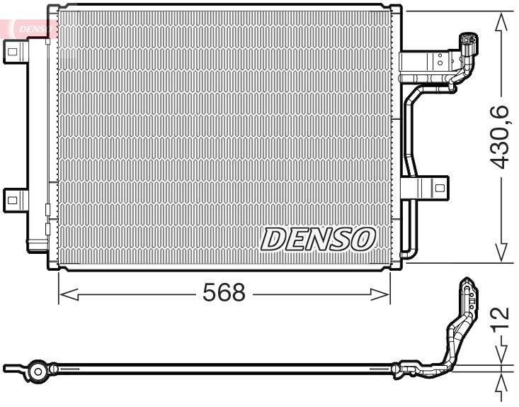 DENSO Air conditioning condenser Article number: DCN44019 cheaply