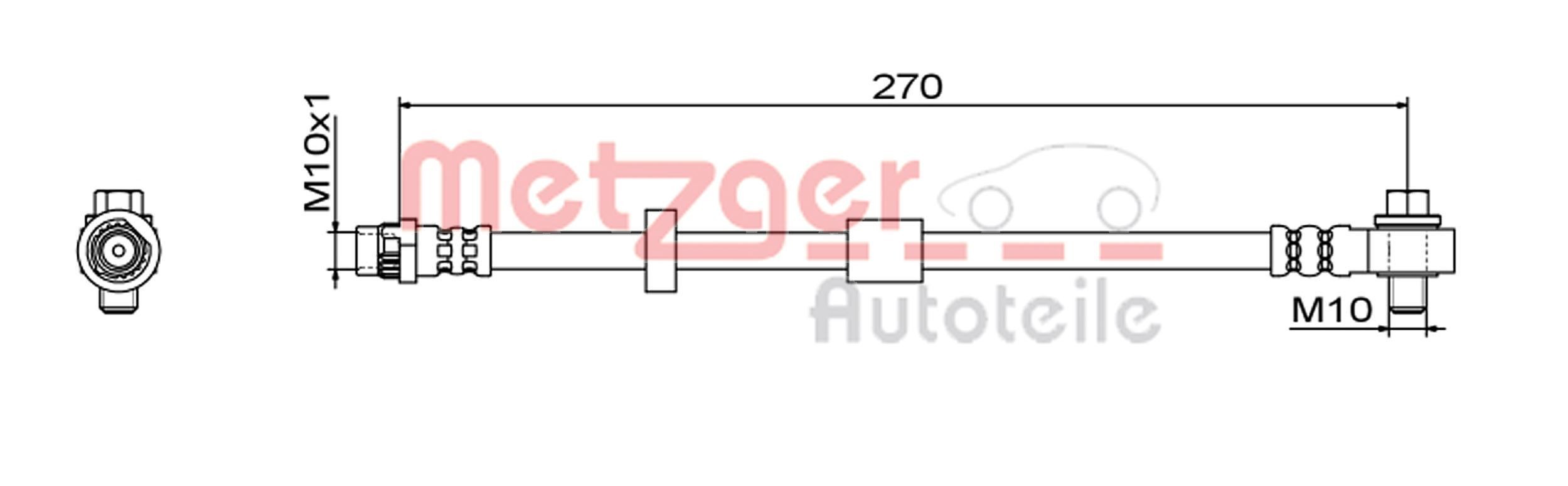 METZGER Brake hose Article number: 4111579 cheaply