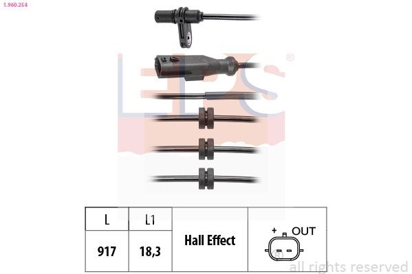 EPS ABS Sensor Varenummer: 1.960.254 billige