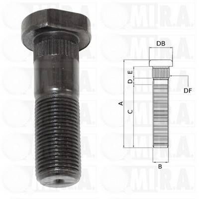 MI.R.A. Wheel Stud Article number: 29/1750 cheaply