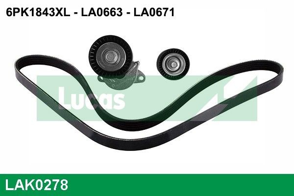 LUCAS V-Ribbed Belt Set Article number: LAK0278 cheaply