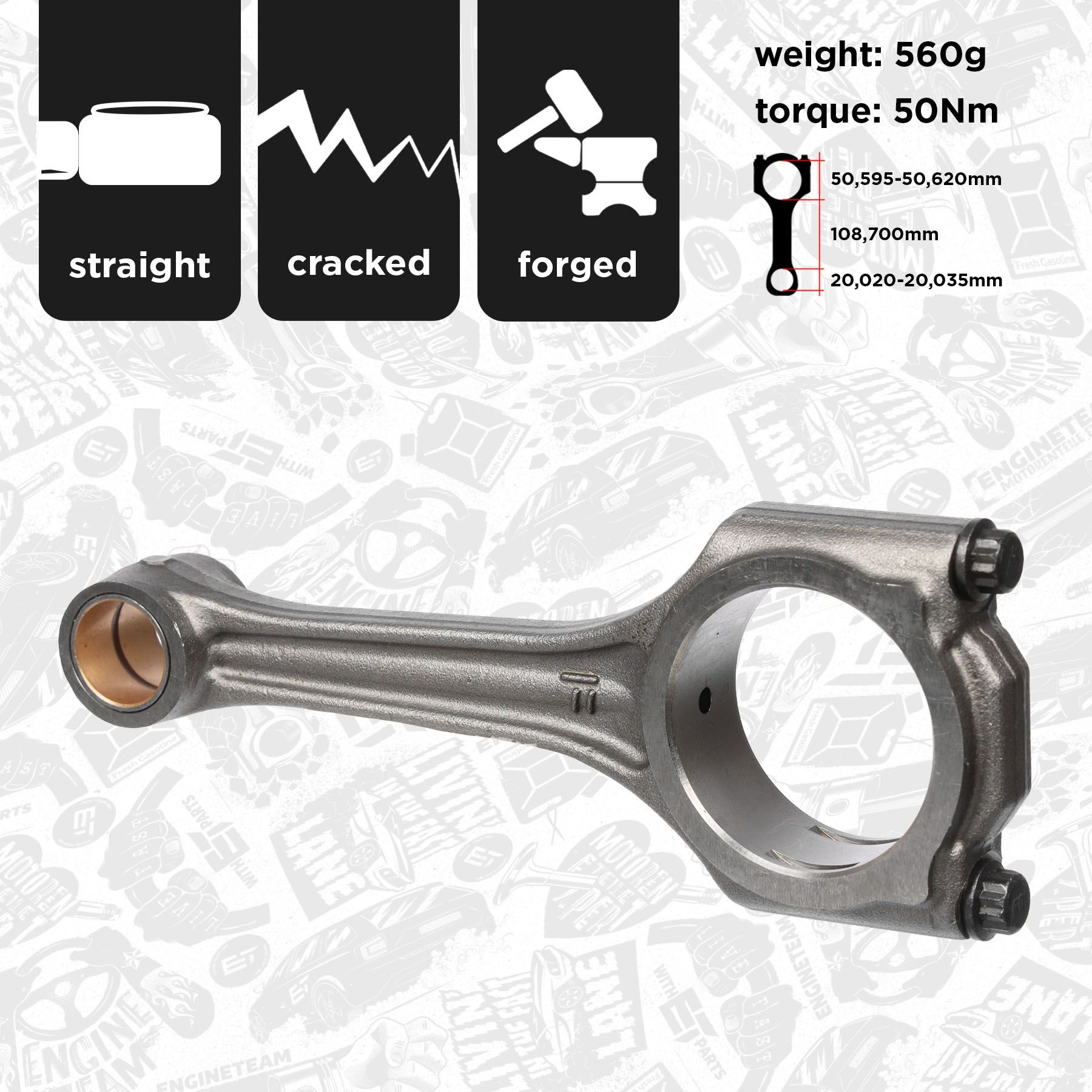 ET ENGINETEAM OM0073 Connecting Rod PASSAT 1.8 T 150 PS Petrol 2001