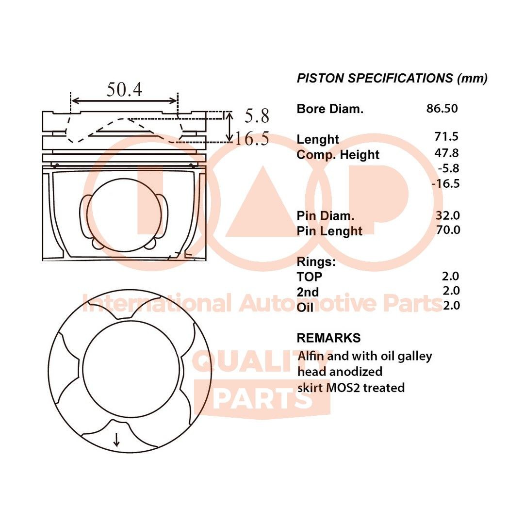 IAP QUALITY PARTS Stempel Varenummer: 100-12131 billige