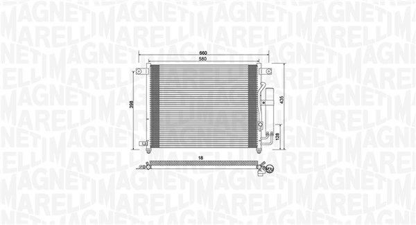 MAGNETI MARELLI Air conditioning condenser Article number: 350203225000 cheaply