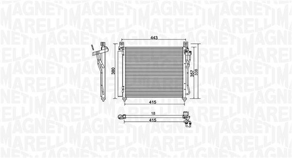MAGNETI MARELLI Air conditioning condenser Article number: 350203241000 cheaply