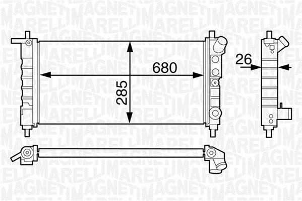 MAGNETI MARELLI Condensatore climatizzatore Numero articolo: 350203266000 poco costoso