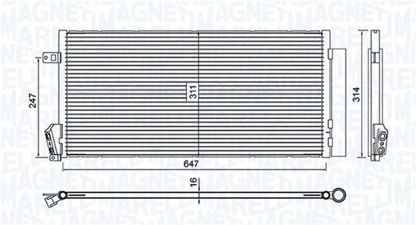 MAGNETI MARELLI Air conditioning condenser Article number: 350203619000 cheaply