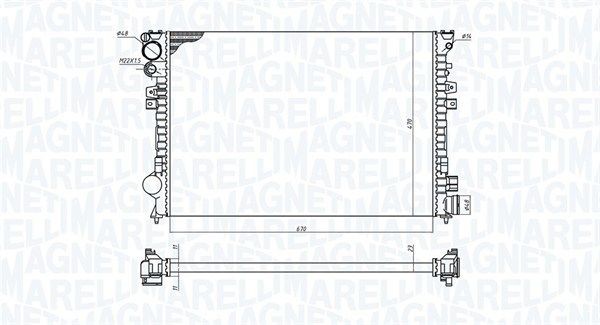 MAGNETI MARELLI Engine radiator Article number: 350213102700 cheaply