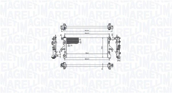 MAGNETI MARELLI Engine radiator Article number: 350213215000 cheaply