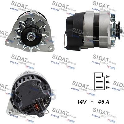 SIDAT Alternator Article number: A12LU0058A2 cheaply