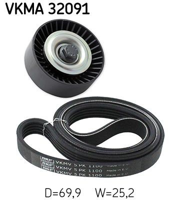 SKF V-Ribbed Belt Set Article number: VKMA 32091 cheaply
