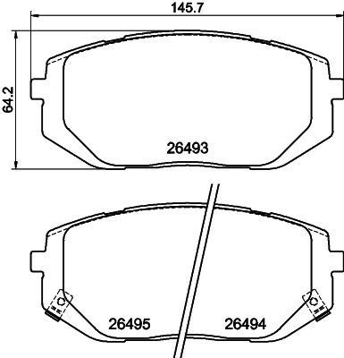 MINTEX Brake pad set Article number: MDB3493 cheaply