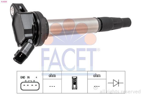 FACET Ignition coil Article number: 9.6436 cheaply