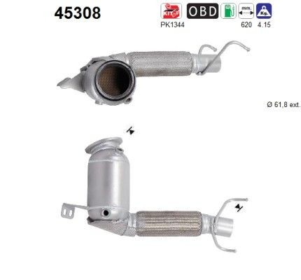 AS Catalytic converter Article number: 45308 cheaply
