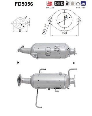 AS Diesel particulate filter Article number: FD5056 cheaply
