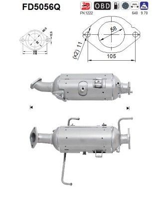 AS Diesel particulate filter Article number: FD5056Q cheaply