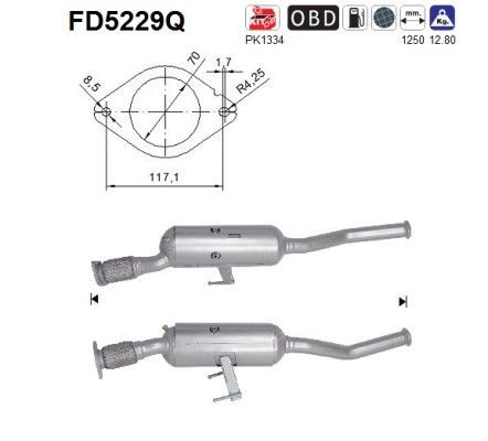 AS Diesel particulate filter Article number: FD5229Q cheaply