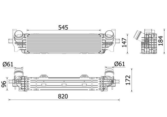 MAHLE ORIGINAL Intercooler Article number: CI 660 000P cheaply