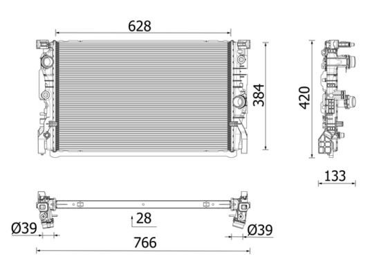 MAHLE ORIGINAL Engine radiator Article number: CR 2696 000P cheaply