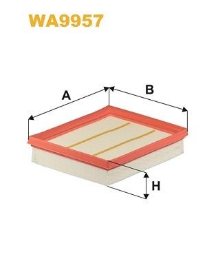 WIX FILTERS Air filter Article number: WA9957 cheaply