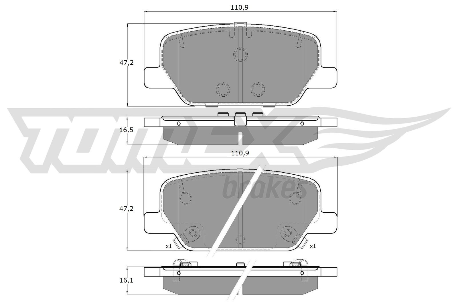 TOMEX brakes Brake pad set Article number: TX 60-06 cheaply