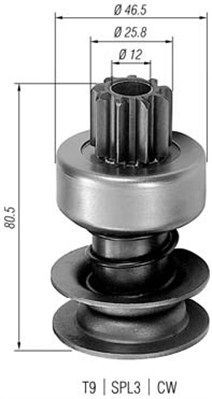 MAGNETI MARELLI Pinion, starter Article number: 940113020002 cheaply